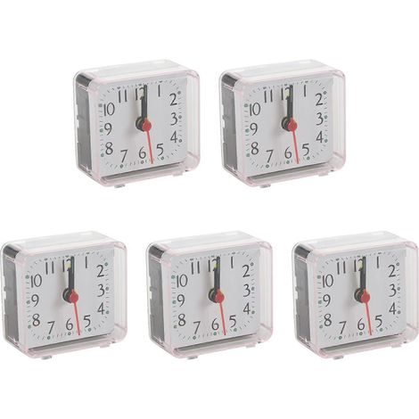 mini horloges de table multifonctionnelles portables et mignonnes à motifs de dessins animés (blanches) (1/5)