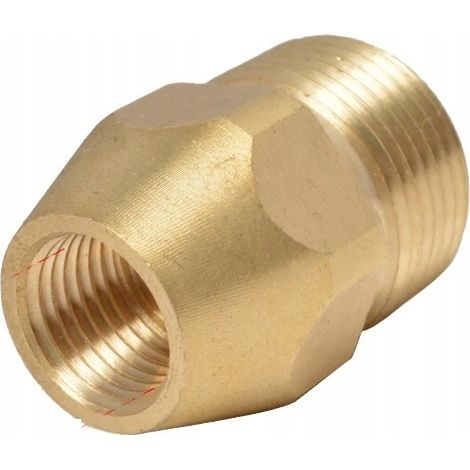 Rosfix Adapter M22x1,5M–G1/4F – Messing Reduzierung für Hochdruckreiniger  Ersatzteil für Kränzle, Kärcher, Ehrle  Sechskant  Korrosionsbeständig  Gewindeadapter