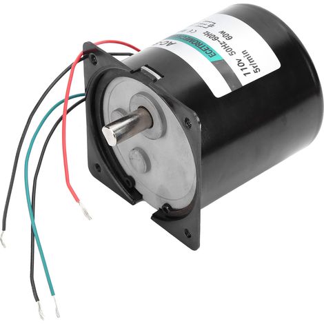 Moteur synchrone 60W XD80KTYZ, 110V AC, 5 tr/min, couple élevé pour CNC, rotation horaire et antihoraire.