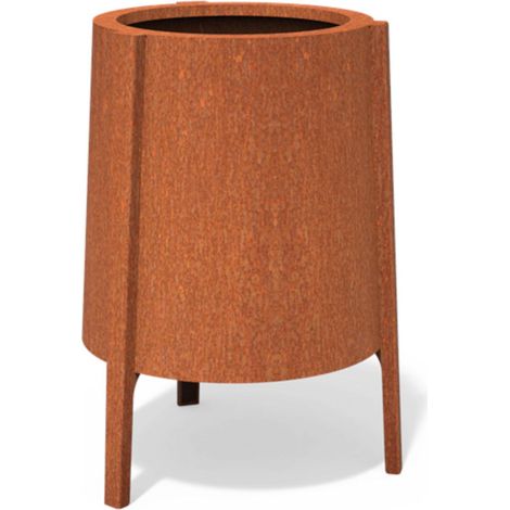 Dipott Pflanzgefäß Botan rund aus Corten-Stahl Pflanzkübel Ø 60 cm (1/2)