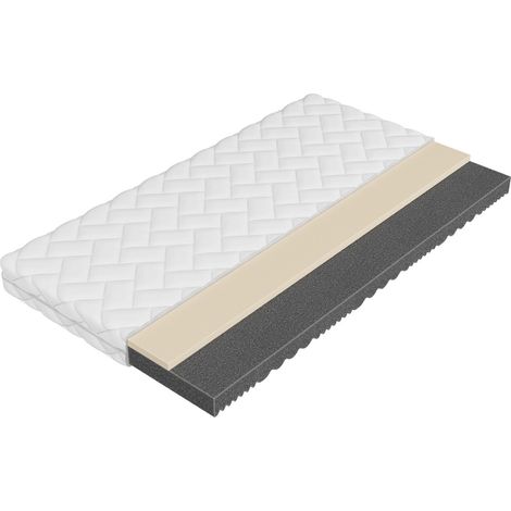 Matelas ComfiDream Uno I , Mousse de polyuréthane, Mousse de polyuréthane, Matériau viscoélastique, Respirant, À deux côtés (1/2)