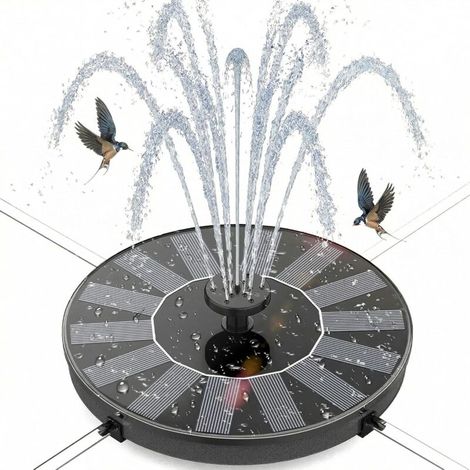 Solarbetriebener Gartenbrunnen für den Außenbereich, für Teich mit 6 Düsen und 4 festen Stangen, Außenpumpe, Vogeltränke, Aquarium, Garten - (1/5)