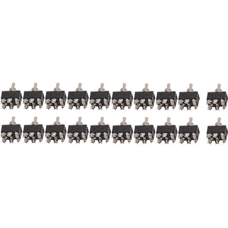 20 Stück BERM Mini-LED-Kippschalter, 3-stufig, 6-polig, Ein/Aus/Ein, 15 A, 250 V AC (1/5)