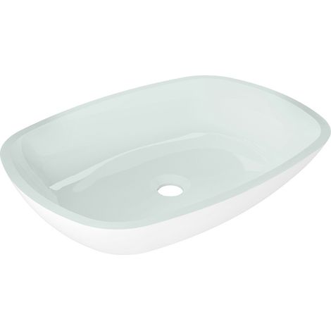 Mexen Araks Aufsatzwaschbecken aus Glas 54 x 39 cm, Weiß - 24155430 (1/5)