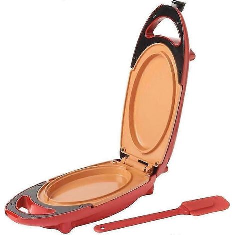 Poêle à omelette électrique portable, revêtement antiadhésif, double plaque chauffante, cuisson rapide pour omelettes et hamburgers (1/5)