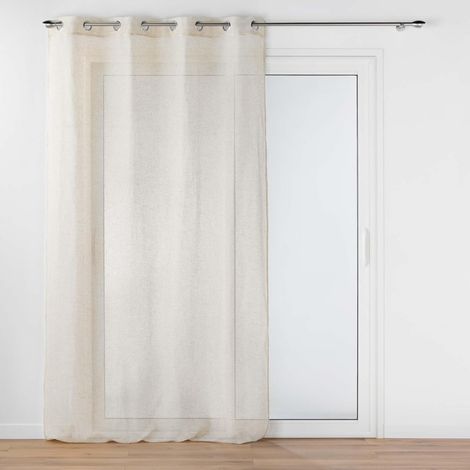 Panneau a oeillets 140 x 240 cm polyester/lin uni aline Sans (1/5)