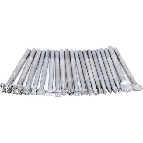 Kit Complet 20 Outils Professionnels pour Sculpture et Impression sur Cuir (1/4)