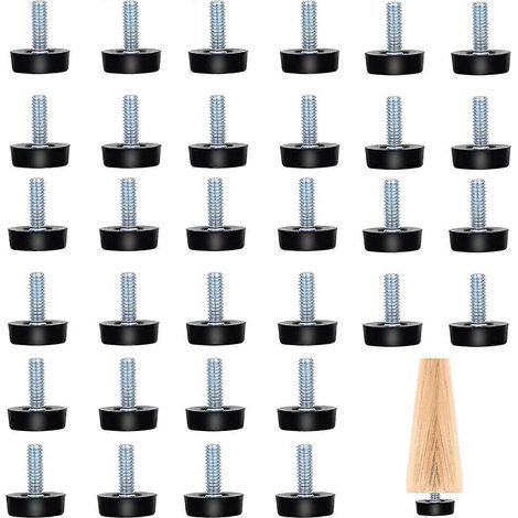 32 vis réglables pour pieds de meubles, pieds de nivellement, filetage M8 (1/5)