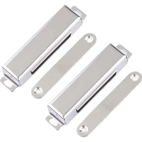 95 mm Magnet-Türriegel aus Edelstahl mit Schrauben, langlebige Soft-Close-Funktion (1/5)