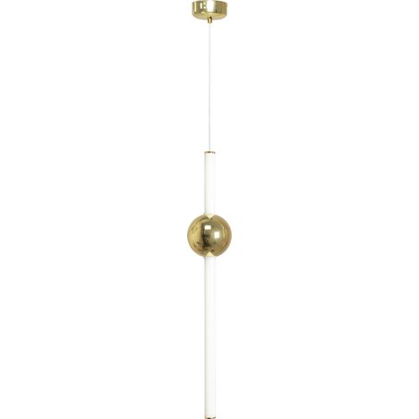 LAMPADA A SOSPENSIONE APP476-CP LUNGO BIANCO ORO LED 1-PUNTI LUCE 12W 10X10X59-119CM REGOLABILE