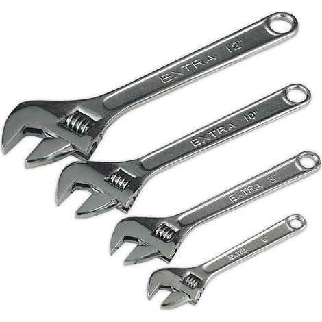 Sealey Siegen Adjustable Wrench Set 4pc S0449