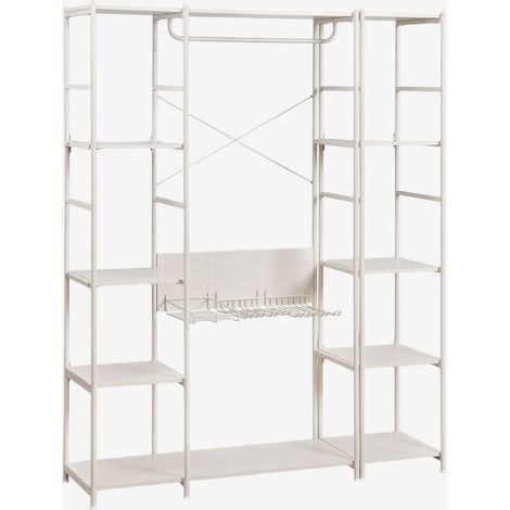 SKLUM Offenes 2-teiliges Modulares Schrank mit Eisenregal Elviah Gardenia Weiß                                  