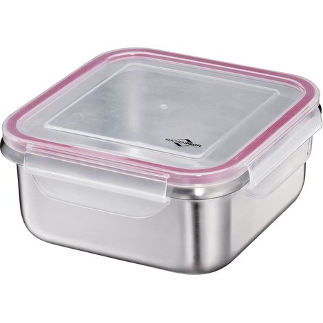 Contenitore per alimenti Kuchenprofi, acciaio inox/plastica, 1,7 l, 19 x 19 cm (1/2)