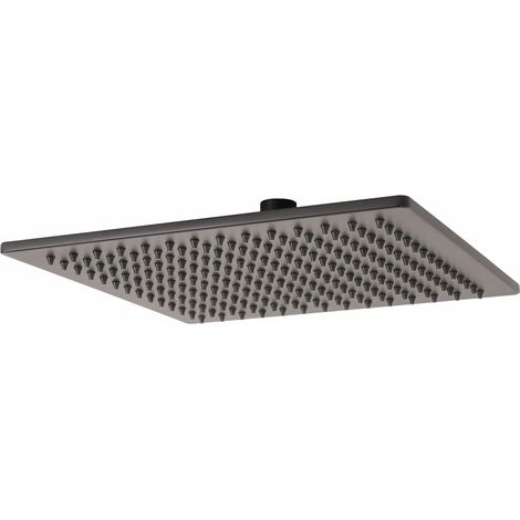 Pomme de douche carrée 25x25 noir mat