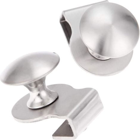 Maniglia/Clip/Clip per porta in vetro in acciaio inox 5-8 mm, maniglia per cassetto di vetrina o mobile, non richiede foratura, 4 pezzi (1/5)