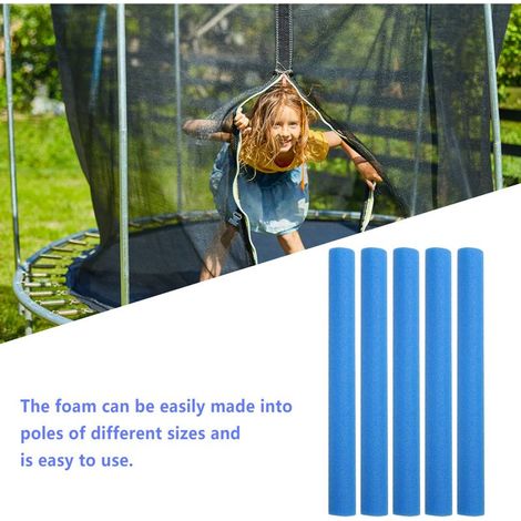 Trampoline Jumper Stick Manchon en mousse Clôture Tube anti-collision Couverture-Longueur 40 Diamètre extérieur 4,5 cm, Diamètre intérieur 2,5 cm, Bleu, 5pcs (1/5)