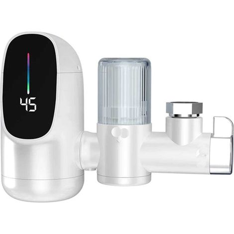 Sofort-Heißwasserhahn, Warmwasserbereiter, elektrischer Küchenhahn, Schnellheizhahn, 1 weißer elektrischer Warmwasserbereiter