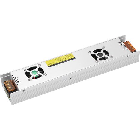 Alimentation LED 400W, transformateur 12V étanche pour bande lumineuse, entrée 185-264VAC, boîtier intérieur, source de courant stable. (1/5)