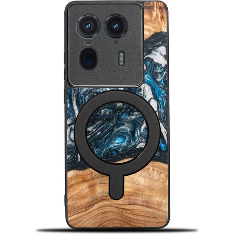 Custodia esclusiva Bewood per Motorola Edge 50 Ultra - Pianeti - Terra con MagSafe (1/2)