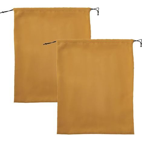 2-teiliger Handtaschen-Organizer (50 x 40 cm), Aufbewahrungshülle aus Wildleder für staubdichte Taschen, mit Kordelzugverschluss, für Handtaschen und Geldbörsen – Braun (1/5)