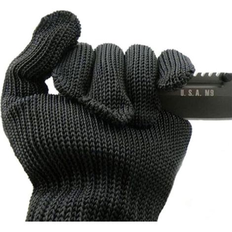 Gants résistants aux coupures, Gants résistants aux coupures Gants en fil d'acier Sécurité Anti-coupure Gants de travail de cuisine résistants à l'usure Gants de sécurité for le jardin Coupe extensibl (1/5)