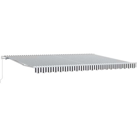 Maison Exclusive - Tenda da Sole Retrattile Manuale Antracite e Bianco 450x300 cm
