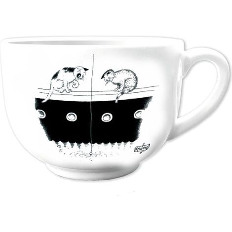 Tasse avec anse la Pêche par Dubout