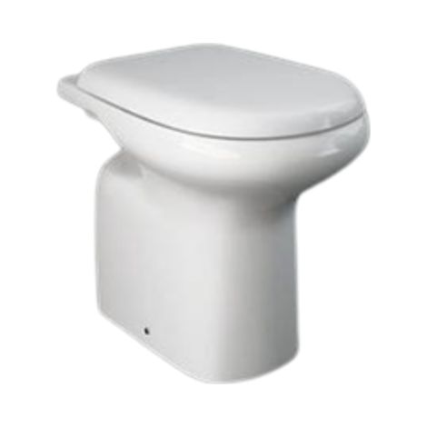 Glänzend weiße -Wandvase - Rak Ceramics Orient - Con copri wc Standard - Accessorio: Senza copri wc