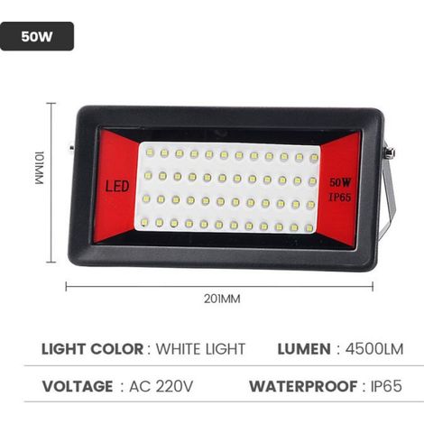 Projecteur Extérieur - 100 W - IP65 - Étanche - Pour Éclairage Public et Mur Extérieur - 1 Pièce (1/2)