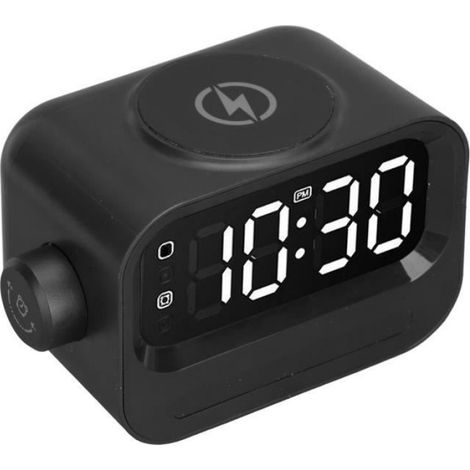 Enceinte Bluetooth - 15 W - Chargeur Sans Fil - Lumières LED RGB - Réveil Intégré - 1 Pièce (1/4)