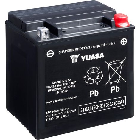 Batterie moto YUASA YIX30L-BS 12V 31.6AH 400A (1/2)
