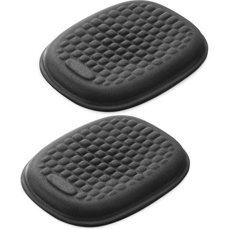 Handgelenkauflage – Ergonomische Ellbogenpolster mit Gel-Armlehne für Schreibtisch, Armlehnenstütze aus Memory-Schaum für Büro, Gaming, Computer, Laptop, Mac – Schwarz, 1 Paar (1/5)