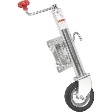 Cric de remorque 1200lbs, 6 pouces, réglable, Performance Stable, langue pivotante robuste pour ATV UTV Yacht RV, roue en fer revêtue de caoutchouc (1/5)