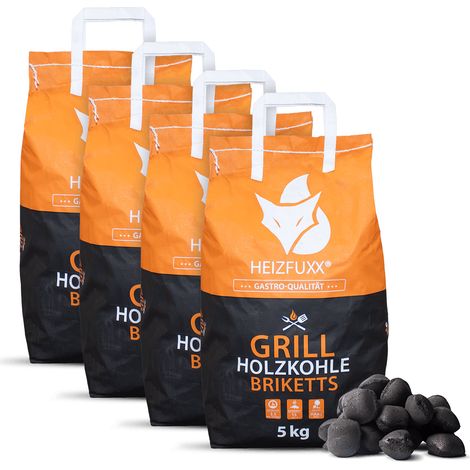 Heizfuxx Grillbriketts 5kg x 4 Sack 20kg