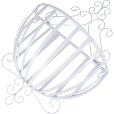 Support Mural Pour Pot De Fleur Mur De Jardin Jardinière Murale D'extérieur Porte-pot De Balcon Suspendu Décoratif Jardinière Demi-ronde Support De Plante Murale Blanche (1/5)