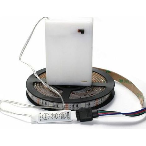 Ruban LED, Bande LED, LED Stripe Changement de couleur, manuel trois boutons, étanche, 2M, KINSI