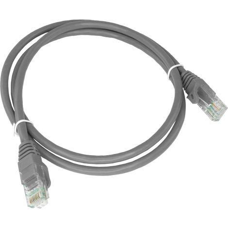 Cable de conexión U/UTP cat.5e de PVC de 0,25 m, gris, alantec