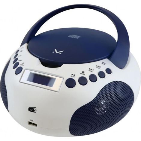 New Majestic AH 265 DAB WB Digital DAB, DAB+, FM, PLL Blau, Weiß Playback MP3