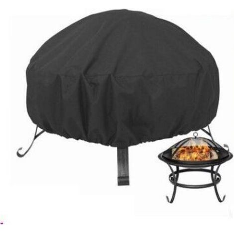 Barbecue and griddle cover, protective cover for fire pits Ø 85 x 40 cm, waterproof, UV-resistant, tear-resistant, 210d Oxford fabric, barbecue fire pit cover