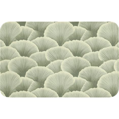 TAPIS DE BAIN Eventail - Feuille - Vert 80x50 cm