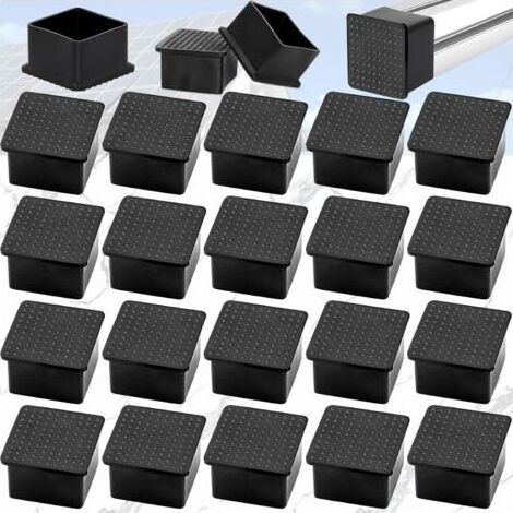 Embouts Pour Tubes Carrés - 40 X 40 Mm - Polycarbonate Pc - Protection Contre La Saleté Et L Eau - Lot De 300 Pièces (1/5)