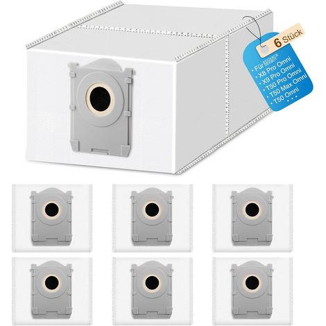 6 Stück Staubbeutel Zubehörset für ECOVACS DEEBOT X8 PRO OMNI/X8 OMNI/X9 PRO Omni/T50 PRO OMNI/T50 MAX OMNI/T50 OMNI/T80 Omni/T80 Pro Omni,3L Grosse Kapazität, Ersatzteile Saugroboter (1/5)