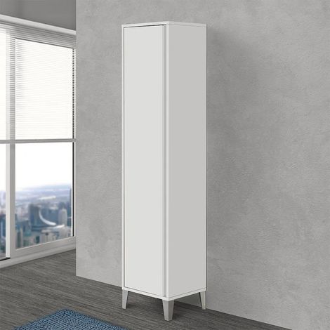 Colonna bagno porta scopa da 40 cm linea Way colore bianco lucido (1/4)