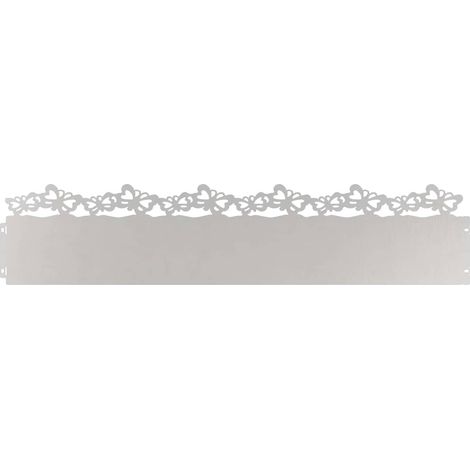 Borduras para césped 30 pcs Plateado 103 x 0,05 x 22 cm vidaXL