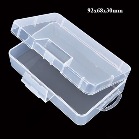 Boîte de rangement transparente pour bijoux et perles 92 x 68 x 30 mm (1/5)