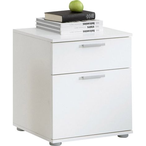 13Casa - Pepper A15 - Comodino. Dim: 45x38x53 h cm. Col: Bianco. Mat: Nobilitato. (1/2)