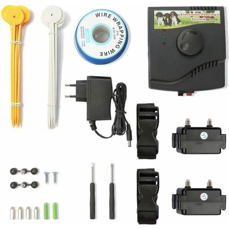 Clôture Électrique pour Chien avec 2 Colliers - Colliers Anti-Fugue pour un Dressage Efficace- (1/5)