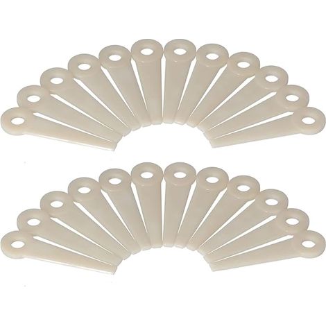 SHINING HOUSE 24 Pièces Lames de Tondeuse à Gazon PA66 Lames de Coupe en Plastique Accessoires de Tondeuse à Gazon de Jardin Lames de Tête de Coupe Remplacement pour Stihl PolyCut 6-3 20-3 10-3 41-3 T