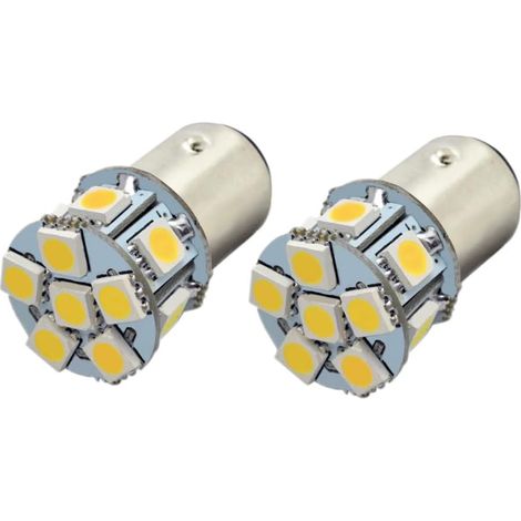 Lot de 2 ampoules LED de rechange pour feux de recul/clignotants, feux arrière, blanc chaud 4300 K