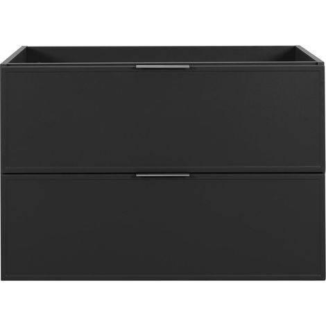 Mobile da bagno, Grigio scuro, maniglia argento, 46 ​​x 80 x 57 cm (1/5)
